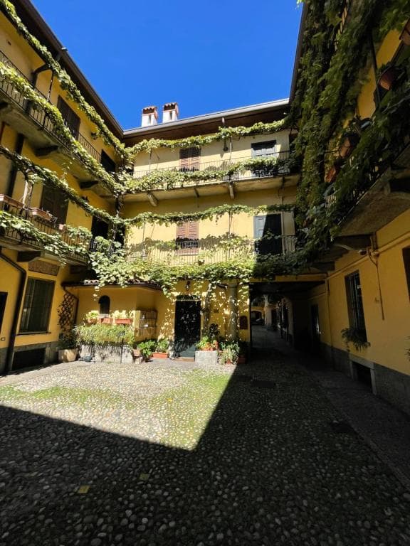 Antica corte Navigli-Darsena in Milan, Italy